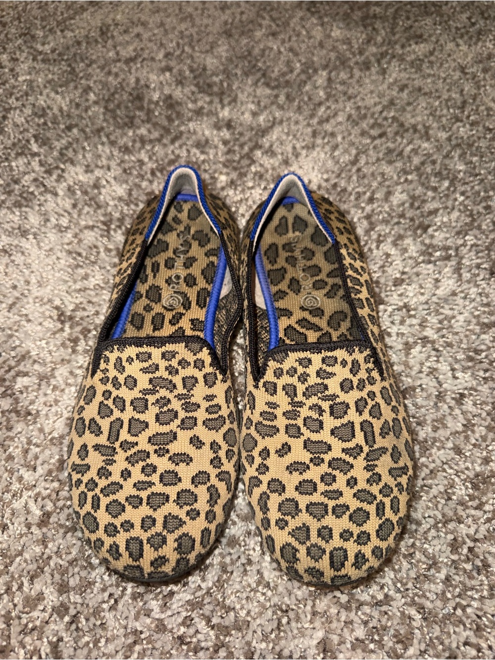 Rothy’s The Loafer Women’s Size 4 Leopard Cheetah Animal Print Knit Flats